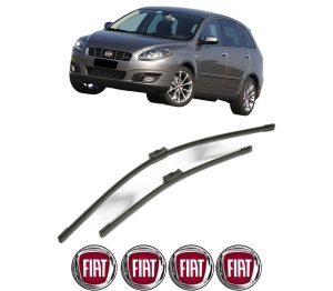 Set stergatoare FIAT CROMA (194_) din 2005-2011, pentru parbriz auto, 2 bucati, Bosch Aerotwin, din cauciuc siliconat rezistent, 4 Stickere Auto FIAT v56121