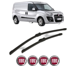 Set stergatoare FIAT DOBLO Bus (263_) din 2010-2023, pentru parbriz auto, 2 bucati, Bosch Aerotwin, din cauciuc siliconat rezistent, 4 Stickere Auto FIAT v55461