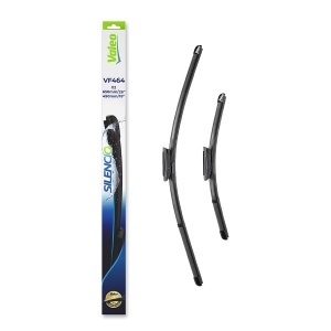 Set stergatoare FIAT FIORINO Box Body/MPV (225_) din 2007-2015, pentru parbriz auto, 2 bucati, Valeo Silencio Xtrm, din cauciuc siliconat rezistent, 4 Stickere Auto FIAT v37927