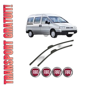 Set stergatoare FIAT SCUDO Bus (270_, 272_) din 2007-2011, pentru parbriz auto, 2 bucati, Bosch Aerotwin Retrofit, din cauciuc siliconat rezistent, 4 Stickere Auto FIAT