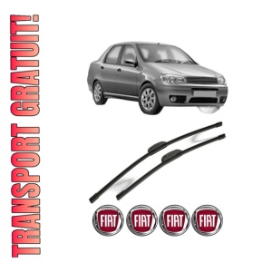 Set stergatoare FIAT SIENA (178_, 172_) / ALBEA din 2001-2010, pentru parbriz auto, 2 bucati, Bosch Aerotwin Retrofit, din cauciuc siliconat rezistent, 4 Stickere Auto FIAT