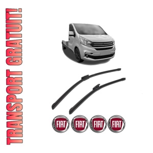 Set stergatoare FIAT TALENTO Platform/Chassis (296_) din 2016-2019, pentru parbriz auto, 2 bucati, Bosch Aerotwin Multi, din cauciuc siliconat rezistent, 4 Stickere Auto FIAT