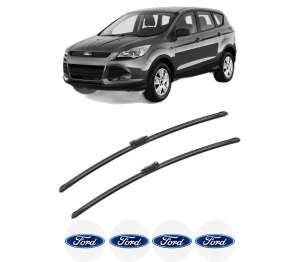 Set stergatoare FORD KUGA II VAN din 2014-2019, pentru parbriz auto, 2 bucati, Bosch Aerotwin, din cauciuc siliconat rezistent, 4 Stickere Auto FORD v49126