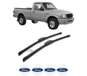 Set stergatoare FORD RANGER (ER, EQ, R_) din 1999-2005, pentru parbriz auto, 2 bucati, Bosch Aerotwin Retrofit, din cauciuc siliconat rezistent, 4 Stickere Auto FORD v42131