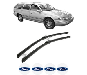 Set stergatoare FORD USA TAURUS Estate din 1999, pentru parbriz auto, 2 bucati, Bosch Aerotwin, din cauciuc siliconat rezistent, 4 Stickere Auto FORD USA v43031