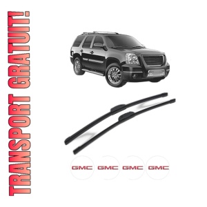 Set stergatoare GMC YUKON (GMT900) din 2010-2014, pentru parbriz auto, 2 bucati, Bosch Aerotwin Retrofit, din cauciuc siliconat rezistent, 4 Stickere Auto GMC