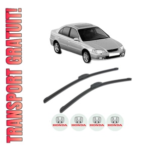 Set stergatoare HONDA ACCORD VI (CK, CG, CH, CF, CL) din 1997-2001, pentru parbriz auto, 2 bucati, Bosch Aerotwin Retrofit, din cauciuc siliconat rezistent, 4 Stickere Auto HONDA