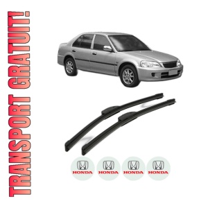 Set stergatoare HONDA CITY Saloon din 1999, pentru parbriz auto, 2 bucati, Bosch Aerotwin Retrofit, din cauciuc siliconat rezistent, 4 Stickere Auto HONDA