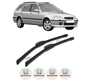 Set stergatoare HONDA CIVIC VI Aerodeck (MB, MC) din 1998, pentru parbriz auto, 2 bucati, Bosch Aerotwin Retrofit, din cauciuc siliconat rezistent, 4 Stickere Auto HONDA v41591