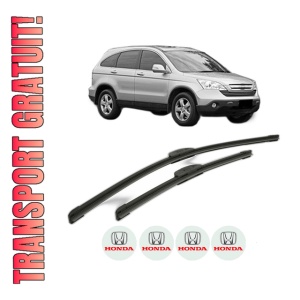 Set stergatoare HONDA CR-V III (RE_) din 2006-2009, pentru parbriz auto, 2 bucati, Bosch Aerotwin Retrofit, din cauciuc siliconat rezistent, 4 Stickere Auto HONDA