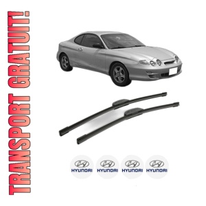 Set stergatoare HYUNDAI COUPE I (RD) din 1996-2001, pentru parbriz auto, 2 bucati, Bosch Aerotwin Retrofit, din cauciuc siliconat rezistent, 4 Stickere Auto HYUNDAI