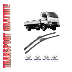 Set stergatoare HYUNDAI HD LIGHT din 2006, pentru parbriz auto, 2 bucati, Bosch Aerotwin Retrofit, din cauciuc siliconat rezistent, 4 Stickere Auto HYUNDAI