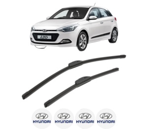 Set stergatoare HYUNDAI i20 II Coupe (GB) din 2015-2016, pentru parbriz auto, 2 bucati, Bosch Aerotwin Retrofit, din cauciuc siliconat rezistent, 4 Stickere Auto HYUNDAI v50216