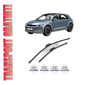 Set stergatoare HYUNDAI IONIQ 5 (NE) din 2021-2023, pentru parbriz auto, 2 bucati, Bosch Aerotwin Retrofit, din cauciuc siliconat rezistent, 4 Stickere Auto HYUNDAI