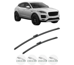 Set stergatoare JAGUAR E-PACE (X540) din 2017-2024, pentru parbriz auto, 2 bucati, Bosch Aerotwin, din cauciuc siliconat rezistent, 4 Stickere Auto JAGUAR v49491