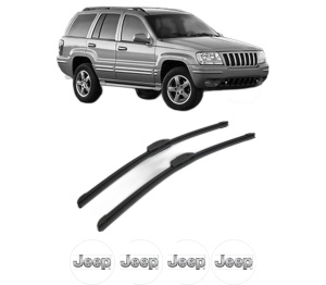 Set stergatoare JEEP GRAND CHEROKEE II (WJ, WG) din 1998-2005, pentru parbriz auto, 2 bucati, Bosch Aerotwin Retrofit, din cauciuc siliconat rezistent, 4 Stickere Auto JEEP v47541