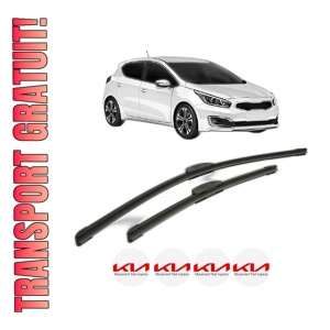 Set stergatoare KIA CEED (CD) din 2018-2021, pentru parbriz auto, 2 bucati, Bosch Aerotwin Retrofit, din cauciuc siliconat rezistent, 4 Stickere Auto KIA