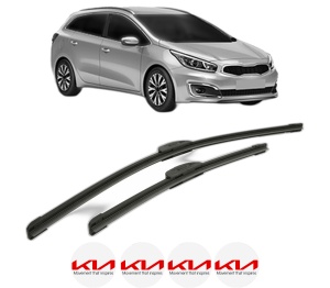 Set stergatoare KIA CEED Sportswagon (CD) din 2018-2022, pentru parbriz auto, 2 bucati, Bosch Aerotwin Retrofit, din cauciuc siliconat rezistent, 4 Stickere Auto KIA v44671