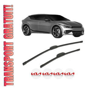 Set stergatoare KIA EV6 (CV) din 2021, pentru parbriz auto, 2 bucati, Bosch Aerotwin, din cauciuc siliconat rezistent, 4 Stickere Auto KIA