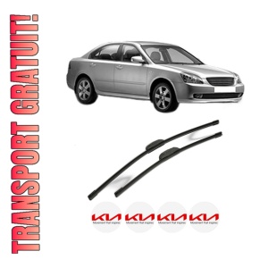 Set stergatoare KIA MAGENTIS II (MG) din 2005-2009, pentru parbriz auto, 2 bucati, Bosch Aerotwin Retrofit, din cauciuc siliconat rezistent, 4 Stickere Auto KIA