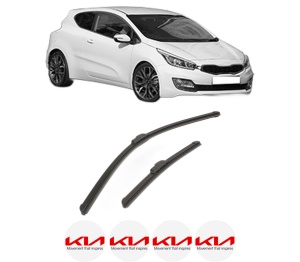 Set stergatoare KIA PRO CEE'D (JD) din 2013-2015, pentru parbriz auto, 2 bucati, Bosch Aerotwin Retrofit, din cauciuc siliconat rezistent, 4 Stickere Auto KIA v53481