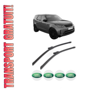 Set stergatoare LAND ROVER DISCOVERY V (L462) din 2016-2024, pentru parbriz auto, 2 bucati, Bosch Aerotwin, din cauciuc siliconat rezistent, 4 Stickere Auto LAND ROVER