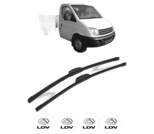 Set stergatoare LDV MAXUS Platform/Chassis din 2005-2009, pentru parbriz auto, 2 bucati, Bosch Aerotwin Retrofit, din cauciuc siliconat rezistent, 4 Stickere Auto LDV v46181