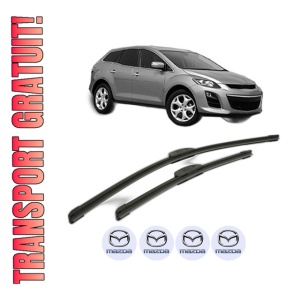 Set stergatoare MAZDA CX-7 (ER) din 2006-2014, pentru parbriz auto, 2 bucati, Bosch Aerotwin Retrofit, din cauciuc siliconat rezistent, 4 Stickere Auto MAZDA