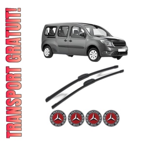 Set stergatoare MERCEDES-BENZ CITAN MPV (W415) din 2012-2021, pentru parbriz auto, 2 bucati, Bosch Aerotwin Retrofit, din cauciuc siliconat rezistent, 4 Stickere Auto MERCEDES-BENZ