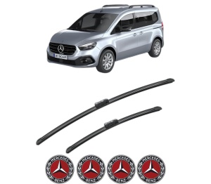 Set stergatoare MERCEDES-BENZ CITAN Tourer (W420) din 2021-2023, pentru parbriz auto, 2 bucati, Bosch Aerotwin, din cauciuc siliconat rezistent, 4 Stickere Auto MERCEDES-BENZ v49431