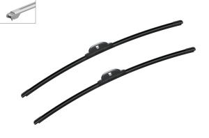 Set stergatoare MERCEDES-BENZ CLK (C209) din 2002-2009, pentru parbriz auto, 2 bucati, Bosch Aerotwin, din cauciuc siliconat rezistent, 4 Stickere Auto MERCEDES-BENZ v51808