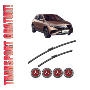 Set stergatoare MERCEDES-BENZ EQA (H243) din 2021-2022, pentru parbriz auto, 2 bucati, Bosch Aerotwin, din cauciuc siliconat rezistent, 4 Stickere Auto MERCEDES-BENZ
