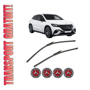 Set stergatoare MERCEDES-BENZ EQE SUV (X294) din 2022-2023, pentru parbriz auto, 2 bucati, Bosch Aerotwin, din cauciuc siliconat rezistent, 4 Stickere Auto MERCEDES-BENZ