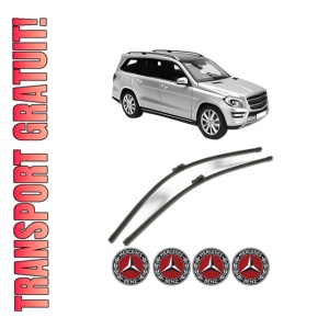 Set stergatoare MERCEDES-BENZ GL-CLASS (X166) din 2012-2015, pentru parbriz auto, 2 bucati, Bosch Aerotwin, din cauciuc siliconat rezistent, 4 Stickere Auto MERCEDES-BENZ