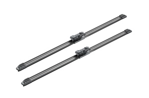 Set stergatoare MERCEDES-BENZ SLK (R172) din 2011-2015, pentru parbriz auto, 2 bucati, Bosch Aerotwin, din cauciuc siliconat rezistent, 4 Stickere Auto MERCEDES-BENZ v43060