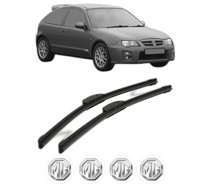 Set stergatoare MG MG ZS Hatchback din 2001-2004, pentru parbriz auto, 2 bucati, Bosch Aerotwin Retrofit, din cauciuc siliconat rezistent, 4 Stickere Auto MG v41471