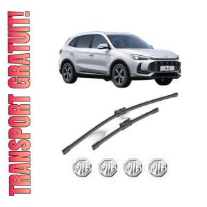 Set stergatoare MG MG ZS SUV (AZS1) din 2017-2021, pentru parbriz auto, 2 bucati, Bosch Aerotwin, din cauciuc siliconat rezistent, 4 Stickere Auto MG