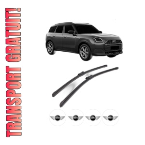 Set stergatoare MINI MINI COUNTRYMAN (U25) din 2023-2024, pentru parbriz auto, 2 bucati, Bosch Aerotwin, din cauciuc siliconat rezistent, 4 Stickere Auto MINI