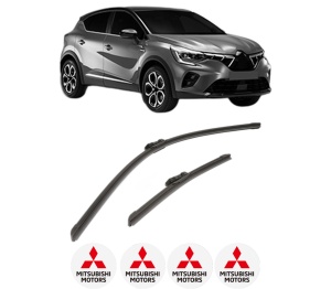 Set stergatoare MITSUBISHI ASX (VSX_, VSE_) din 2023-2024, pentru parbriz auto, 2 bucati, Bosch Aerotwin, din cauciuc siliconat rezistent, 4 Stickere Auto MITSUBISHI v49611