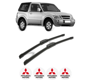 Set stergatoare MITSUBISHI PAJERO III Canvas Top (V6_W, V7_W) din 2000-2006, pentru parbriz auto, 2 bucati, Bosch Aerotwin Retrofit, din cauciuc siliconat rezistent, 4 Stickere Auto MITSUBISHI v41891