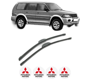 Set stergatoare MITSUBISHI PAJERO SPORT I (K7_, K9_) din 1996-2003, pentru parbriz auto, 2 bucati, Bosch Aerotwin Retrofit, din cauciuc siliconat rezistent, 4 Stickere Auto MITSUBISHI v51481