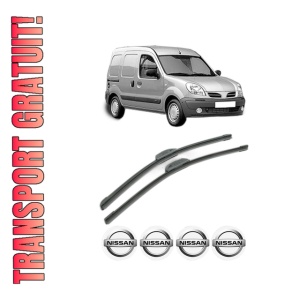 Set stergatoare NISSAN KUBISTAR Van (X76) din 2003-2009, pentru parbriz auto, 2 bucati, Bosch Aerotwin Retrofit, din cauciuc siliconat rezistent, 4 Stickere Auto NISSAN