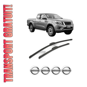 Set stergatoare NISSAN NAVARA NP300 Pickup (D23, D23T) din 2015, pentru parbriz auto, 2 bucati, Bosch Aerotwin Retrofit, din cauciuc siliconat rezistent, 4 Stickere Auto NISSAN