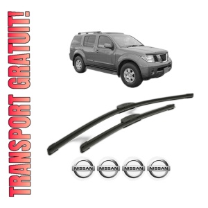 Set stergatoare NISSAN PATHFINDER IV (R52) din 2013, pentru parbriz auto, 2 bucati, Bosch Aerotwin Retrofit, din cauciuc siliconat rezistent, 4 Stickere Auto NISSAN