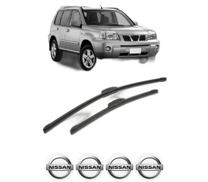 Set stergatoare NISSAN X-TRAIL I (T30) din 2001-2013, pentru parbriz auto, 2 bucati, Bosch Aerotwin Retrofit, din cauciuc siliconat rezistent, 4 Stickere Auto NISSAN v45821