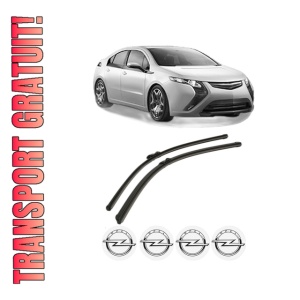 Set stergatoare OPEL AMPERA (R12) din 2011-2015, pentru parbriz auto, 2 bucati, Bosch Aerotwin, din cauciuc siliconat rezistent, 4 Stickere Auto OPEL
