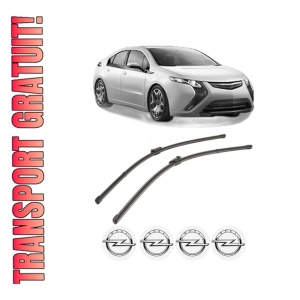 Set stergatoare OPEL AMPERA (R12) din 2011-2015, pentru parbriz auto, 2 bucati, Valeo Silencio Xtrm, din cauciuc siliconat rezistent, 4 Stickere Auto OPEL