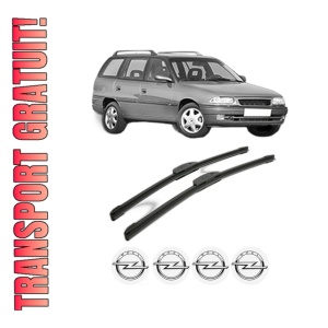Set stergatoare OPEL ASTRA F CLASSIC Estate (T92) din 1998, pentru parbriz auto, 2 bucati, Bosch Aerotwin Retrofit, din cauciuc siliconat rezistent, 4 Stickere Auto OPEL