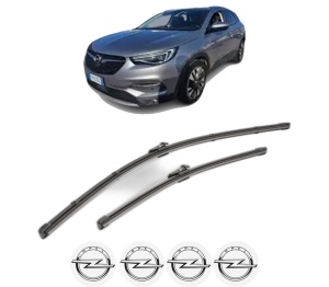 Set stergatoare OPEL GRANDLAND X Van din 2017-2021, pentru parbriz auto, 2 bucati, Valeo Silencio, din cauciuc siliconat rezistent, 4 Stickere Auto OPEL v35286
