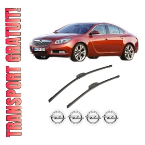 Set stergatoare OPEL INSIGNIA A Saloon (G09) din 2008-2017, pentru parbriz auto, 2 bucati, Bosch Aerotwin Retrofit, din cauciuc siliconat rezistent, 4 Stickere Auto OPEL